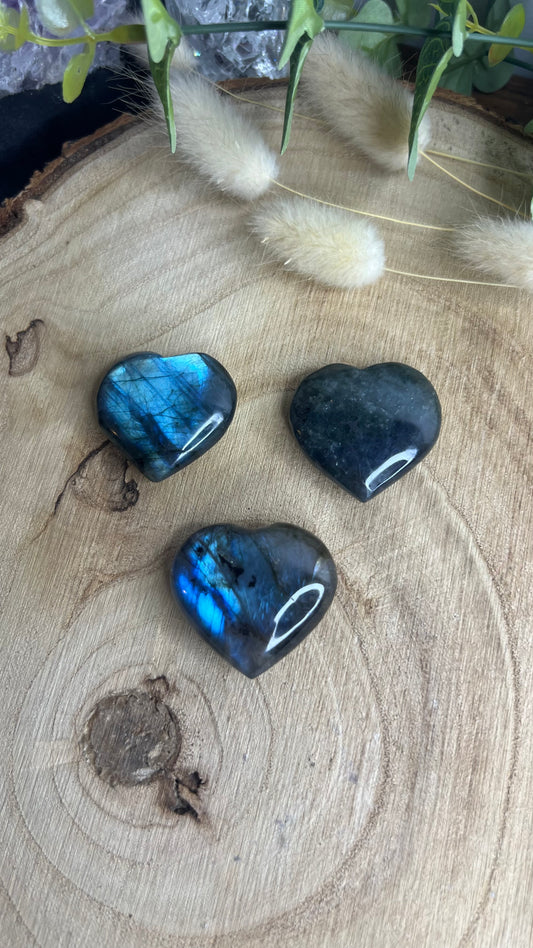 Cœur Labradorite de 3 à 3.5 cm