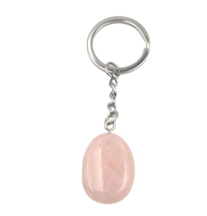 Porte clés quartz rose